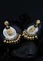 Gold Plated And Silver Earrings With Lord Ganesha And Dangling Beads Made In Sterling Silver By Sangeeta Boochra