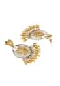 Gold Plated And Silver Earrings With Lord Ganesha And Dangling Beads Made In Sterling Silver By Sangeeta Boochra