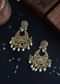 Gold Plated Kundan Chandbalis Adorned With Pearls