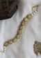 Gold Plated Kundan Head Band With Green Meenakari Work