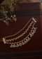Gold Plated Kundan Braid Pin With Shell Pearls