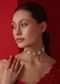 Gold Plated Kundan Choker Necklace With Floral Motifs