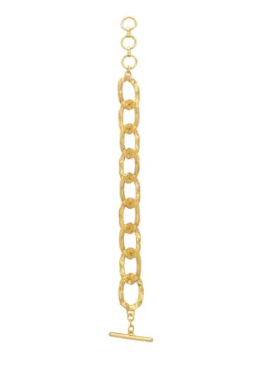 Gold Plated Link Style Chain Bracelet
