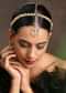Gold Plated matha patti With Delicately Designed Kundan And Pearl Work
