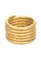 Gold Plated Stacked Style Bangle