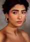 Gold Plated Victorian Polki Hoops With Faux Diamonds In Silver Alloy