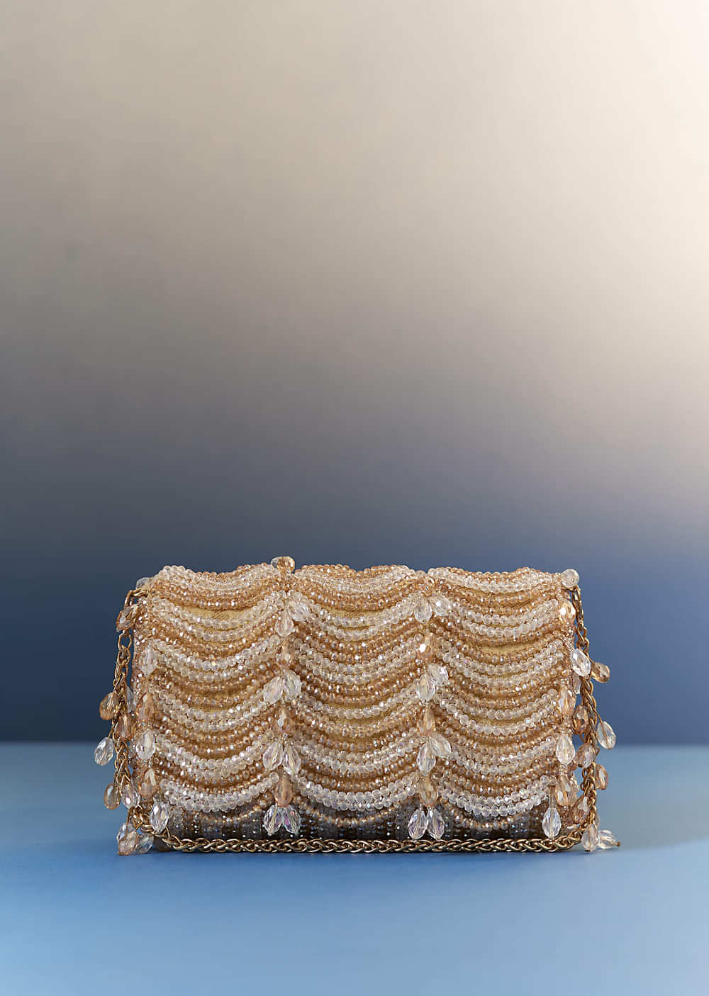 Gold Potli With Beaded Detailing