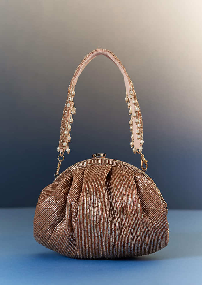 Gold Potli With Sequin Embellishments