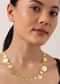 Gold Short Necklace With Coin Shaped Cutouts