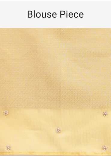 Gold Tissue Chanderi Rangkart Saree with Zardosi Work