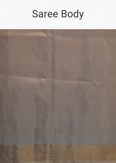 Gold Tissue Organza Woven Saree With Golden Zari Work Gold Tissue Organza Woven Saree With Golden Zari Work