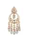 Gold Tone Kundan Chandbalis With Multi Bead Danglings