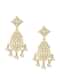Gold Tone Kundan Choker Set With Geometric Pendant