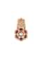Gold Tone Pendant Drop Temple Choker Set With Meenakari Detail