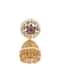 Gold Tone Temple Choker With Jhumkis And Meenakari Detail