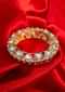 Golden cut out kundan kada adorn with kundan stone and fuchsia beads only on Kalki