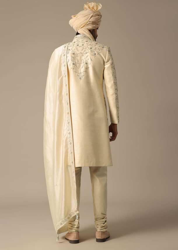 Golden Embroidery Sherwani Set