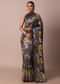 Graceful Grey Saree With Exquisite Thread Resham Work