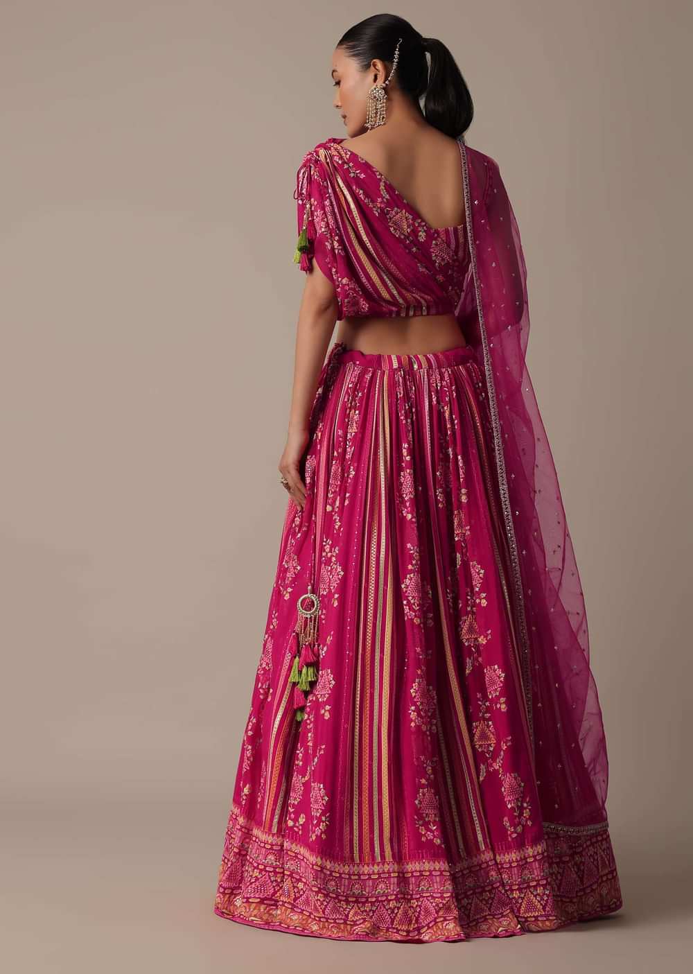 Graceful Pink Lehenga Set With Sequin Embroidery