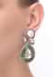 Green Mina Work Danglers In Drop Shape With Stones And Kundan Work Online - Kalki Fashion
