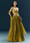 Green Satin Bridesmaid Lehenga With Cutdana And Beads Embroidery