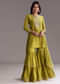 Green Sharara Set With Zardosi And Sequins Work