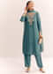 Green Zardosi Work Dola Silk Kurta Set With Dupatta