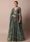 Green Anarkali Suit With Intricate Mirror Work