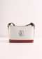 Green And Beige Crocodile Designed Sling Bag In Khadi Fabric