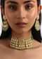 Green And Gold Pachi Kundan Pendant Short Necklace Set