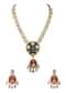 Green And Red Kundan Necklace Set With Stones