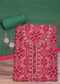 Green And Red Patola Printed Tussar Dress Material
