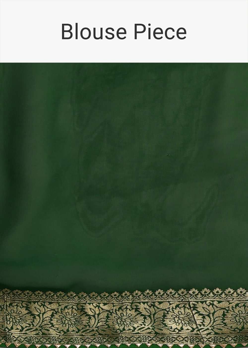 Green Banarasi Georgette Saree With Zari Bandhani Weave And Unstitched Blouse Piece