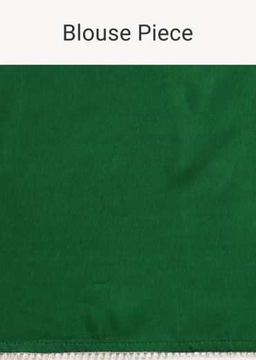 Green Bandhani Silk Saree With Gota Work And Unstitched Blouse Piece