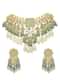 Green Bridal Choker Set With Beige Stones And Kundan