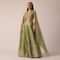 Green Brocade Handloom Lehenga Set