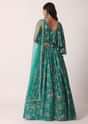 Green Chiffon Lehenga Set With Prints
