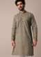 Mens Green Cotton Jaipur Print Kurta Set