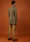 Coffee Brown Embroidered Indo-Western Kurta Set In Suede Velvet