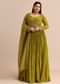 Moss Green Embroidered Anarakali Set