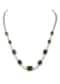 Green Emerald-Cut Swarovski Necklace In 92.5 Sterling Silver