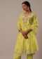 Green Hand Embroidered Kurta Set With Pearl Embellishments