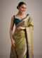 Green Kanjivaram Silk Saree With Zari Woven Work And Double Border