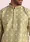 Green Kurta Set With Foil Print