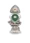 Green Oxidsed Jhumkas With Meenakari Work