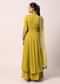 Green Palazzo Set With Embroidered Anarkali