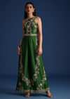 Green Resham Work Jumpsuit