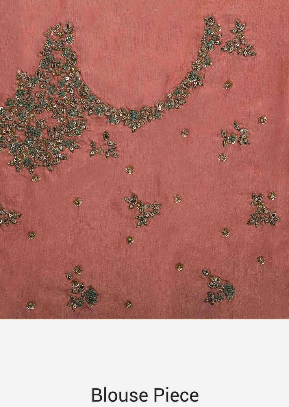 Green saree features in tissue silk with sequin embroidery only on Kalki - KALKI Fashion India