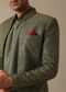 Green Sherwani And Kurta Set In Dupion Silk