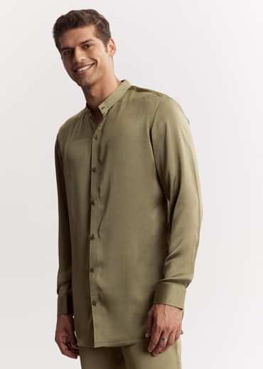 Green Silk Kurta Set With Gotta Embroidered Jacket